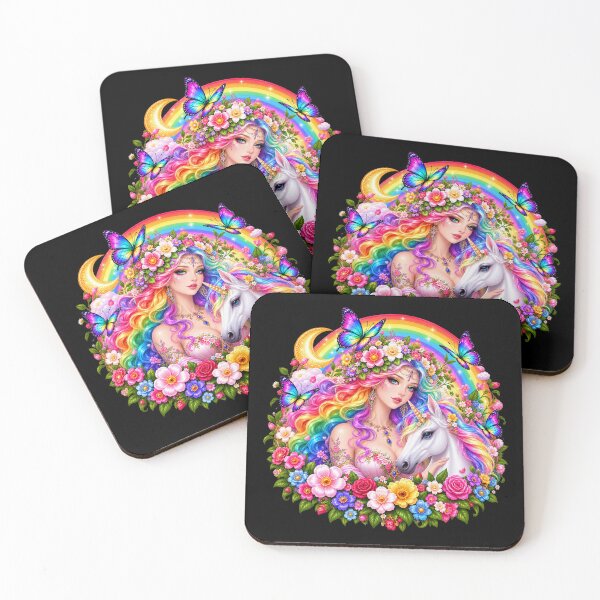 Item preview, Rainbow Goddess – Magical Unicorn and Enchanted Colors designed and sold by TroviTutto.