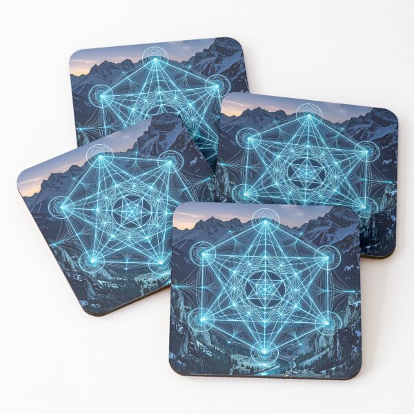 Item preview, Glowing Metatron's Cube Mountain Valley Night | Monkeybusiness designed and sold by monkeybusiness.pt.