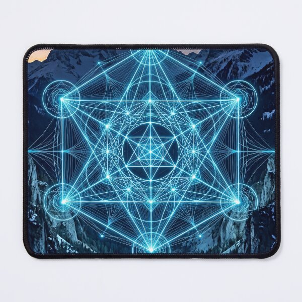 Item preview, Glowing Metatron's Cube Mountain Valley Night | Monkeybusiness designed and sold by monkeybusiness.pt.