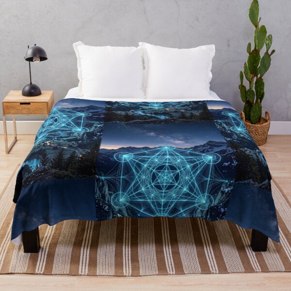 Item preview, Glowing Metatron's Cube Mountain Valley Night | Monkeybusiness designed and sold by monkeybusiness.pt.