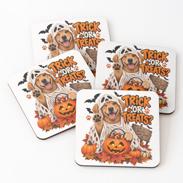 Item preview, Funny Halloween Dog – Trick or Treats Ghost Dog designed and sold by Nexavri Art.