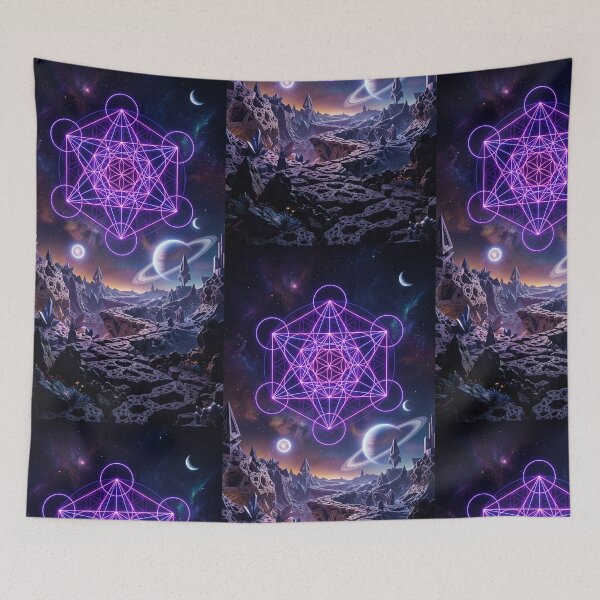 Item preview, Glowing Purple Metatron's Cube Alien Planet | Monkeybusiness designed and sold by monkeybusiness.pt.