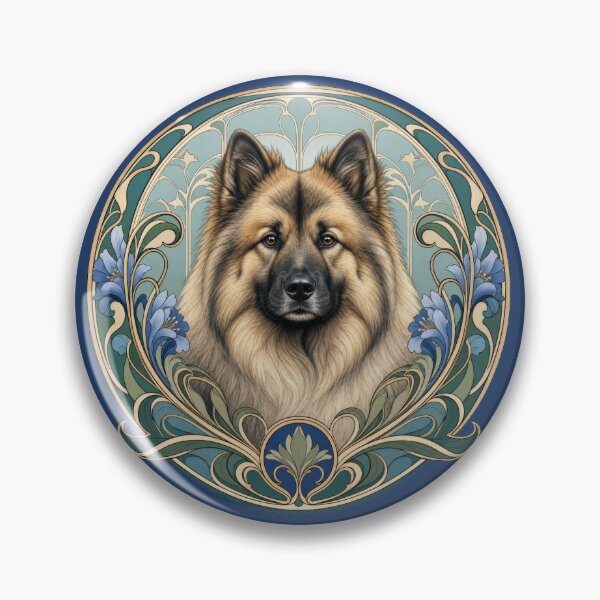 Item preview, Eurasier Dog Art Nouveau Portrait designed and sold by AntiqueImages.