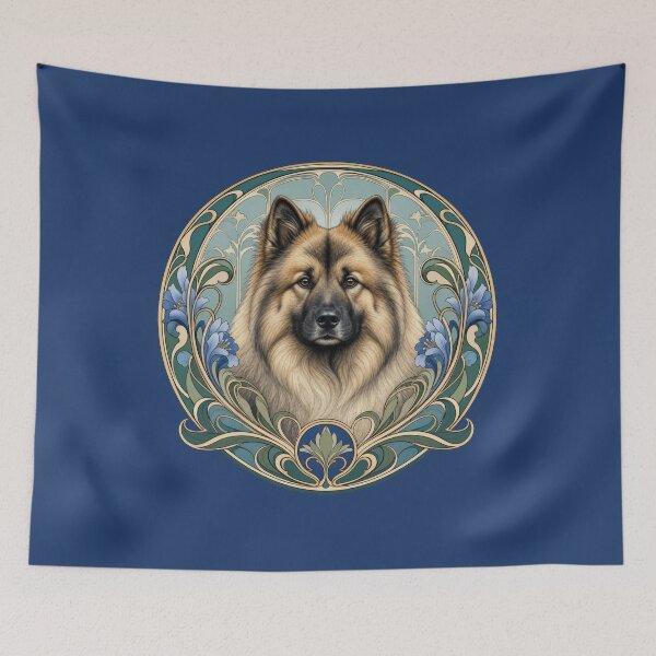 Item preview, Eurasier Dog Art Nouveau Portrait designed and sold by AntiqueImages.