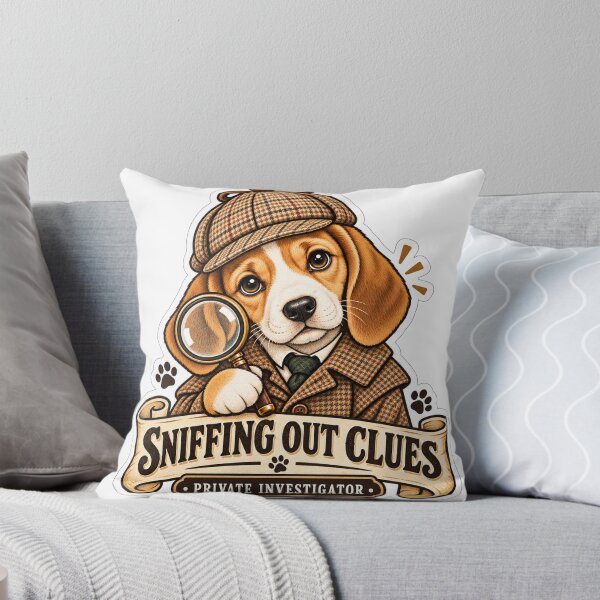 Item preview, Sniffing Out Clues – Cute Beagle Detective designed and sold by ChicClicker.