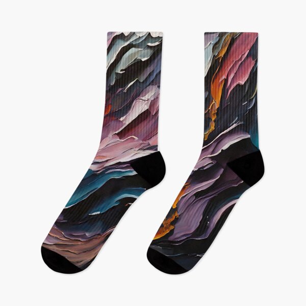 Item preview, Cosmic Canyon Abstract Mountain Landscape designed and sold by Serene Strokes Art.