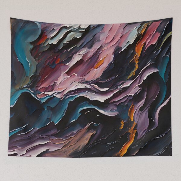 Item preview, Cosmic Canyon Abstract Mountain Landscape designed and sold by Serene Strokes Art.
