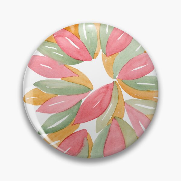 Item preview, Coral Sage and Ochre Watercolour Leaves designed and sold by ArithraStudio.