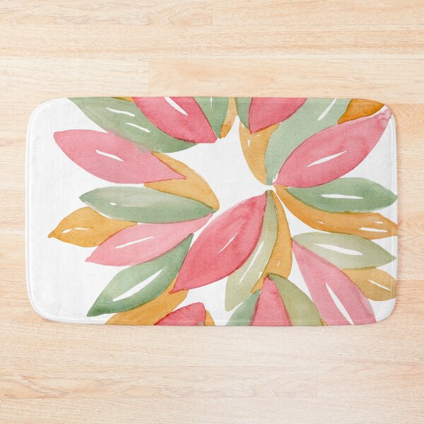 Item preview, Coral Sage and Ochre Watercolour Leaves designed and sold by ArithraStudio.