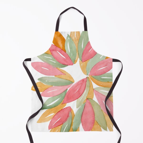 Item preview, Coral Sage and Ochre Watercolour Leaves designed and sold by ArithraStudio.