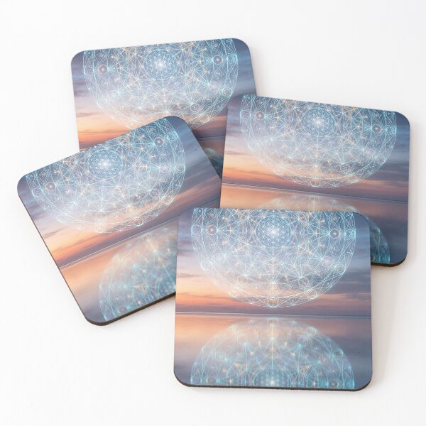 Item preview, Glowing Sacred Geometry Mandala Ocean Sunset Reflection | Monkeybusiness designed and sold by monkeybusiness.pt.