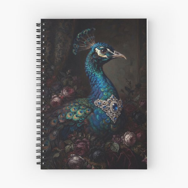 Item preview, Regal Peacock Portrait with Sapphire Brooch Jewelry designed and sold by Real Beast Art.
