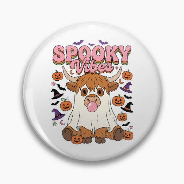 Item preview, Spooky Vibes Ghost Highland Cow Halloween designed and sold by KroghDs.