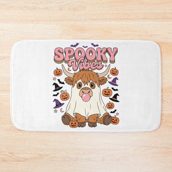 Item preview, Spooky Vibes Ghost Highland Cow Halloween designed and sold by KroghDs.