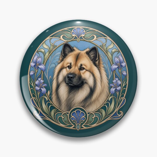 Item preview, Eurasier Dog Art Nouveau Floral Portrait designed and sold by AntiqueImages.