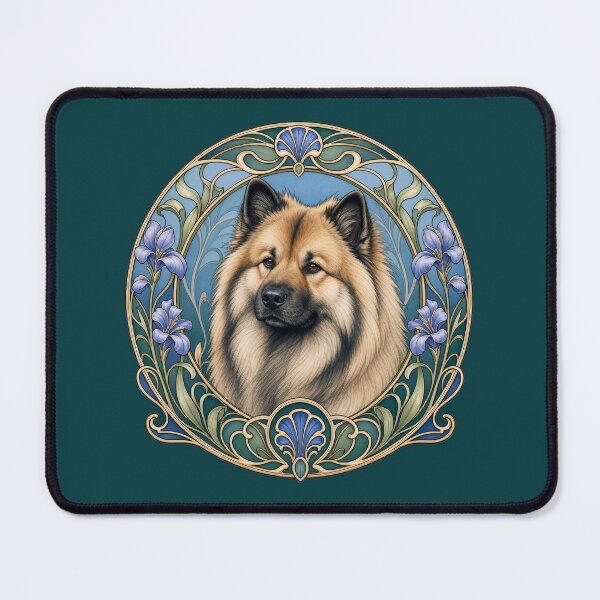 Item preview, Eurasier Dog Art Nouveau Floral Portrait designed and sold by AntiqueImages.