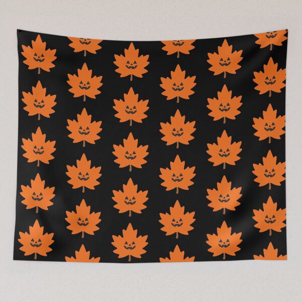 Item preview, Cute Maple Leaf Jack O Lantern Halloween designed and sold by cutepid.