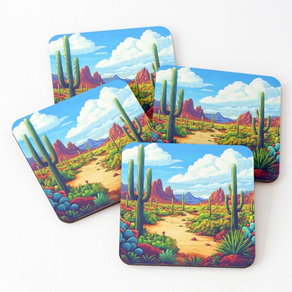 Item preview, Sci-Fi Fantasy Desert Bold Edgy Colorful Landscape Art  designed and sold by DEC02.