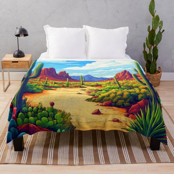 Item preview, Sci-Fi Fantasy Desert Bold Edgy Colorful Landscape Art designed and sold by DEC02.