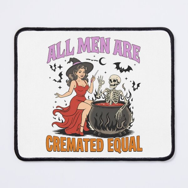 Item preview, All Men Are Cremated Equal Funny Halloween Witch designed and sold by KroghDs.