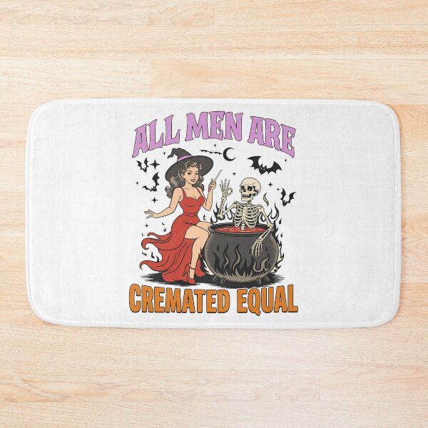 Item preview, All Men Are Cremated Equal Funny Halloween Witch designed and sold by KroghDs.