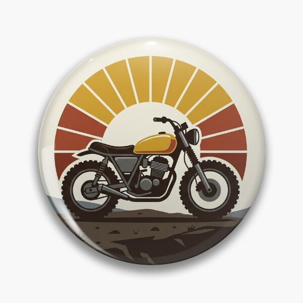 Item preview, Retro Scrambler Motorcycle Sunset Trail Minimalist T-Shirt designed and sold by ThrottleEcho.