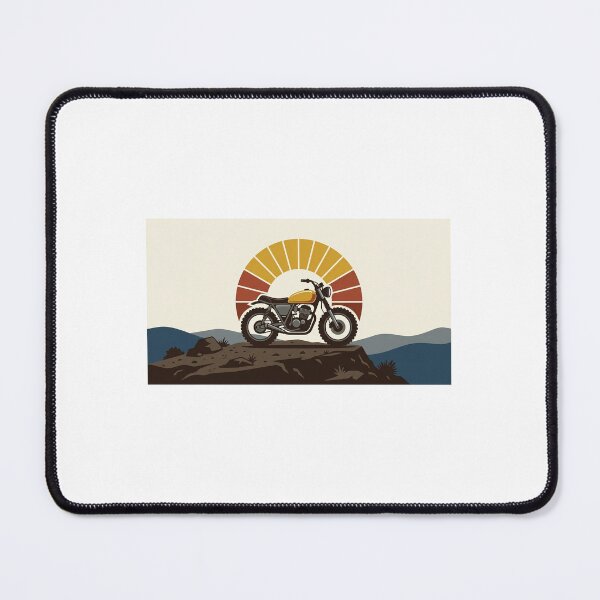 Item preview, Retro Scrambler Motorcycle Sunset Trail Minimalist T-Shirt designed and sold by ThrottleEcho.