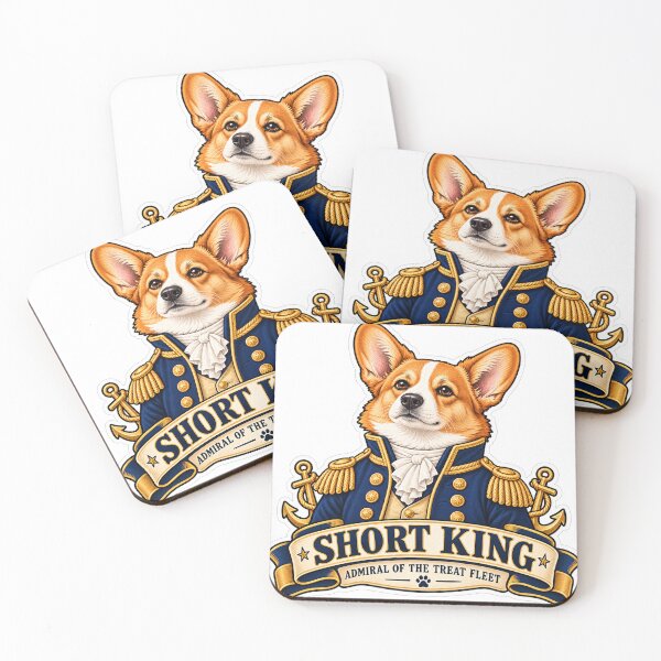 Item preview, Short King – Corgi Admiral of the Treat Fleet designed and sold by ChicClicker.