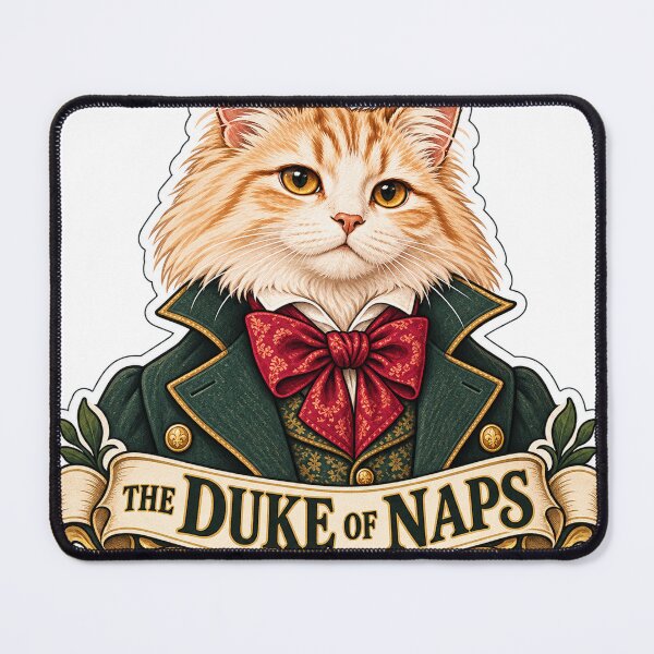 Item preview, The Duke of Naps – Aristocratic Cat designed and sold by ChicClicker.