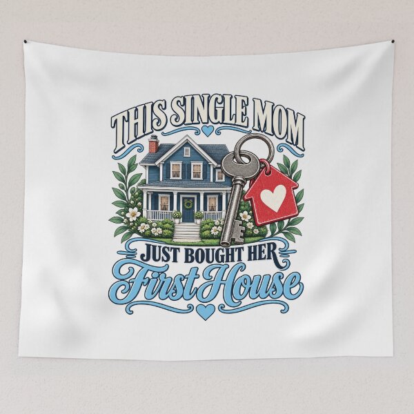 Item preview, Single Mom This Single Mom Bought Her First House T-Shirt designed and sold by Trendably.