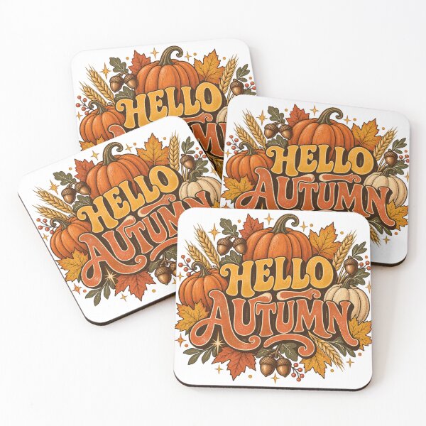 Item preview, Hello Autumn Vintage Harvest Illustration designed and sold by Golden Era Studio.