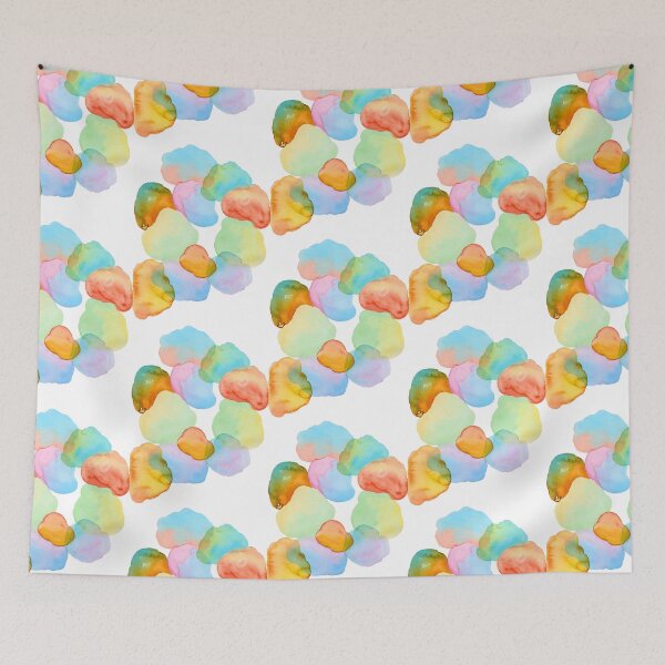 Item preview, Blue Rust and Ochre Watercolour Leaf Pattern designed and sold by ArithraStudio.