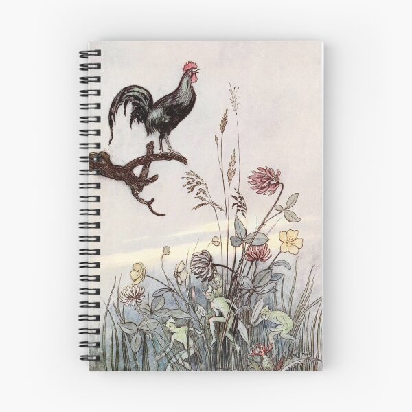 Item preview, Fairy Tale Wall Art, Rooster and Fairies Illustration, Vintage Storybook Art by Warwick Goble designed and sold by RickE.