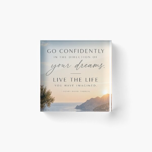 Item preview, Go Confidently – Inspirational Thoreau Quote designed and sold by KawaiiDesigns26.