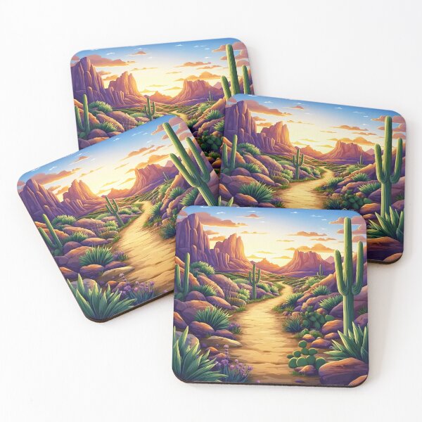 Item preview, Fantasy Desert Sunset Scenic Landscape With Winding Trail  designed and sold by DEC02.