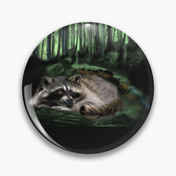 Item preview, Tranquil Raccoon in Enchanted Forest designed and sold by Patricia Brown.