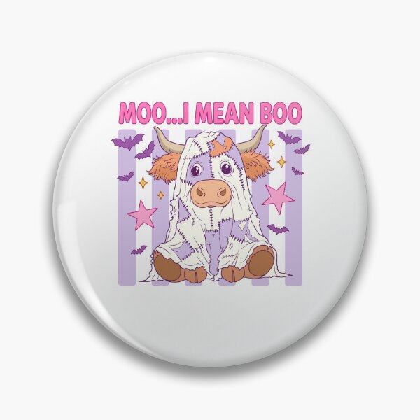 Item preview, Moo I Mean Boo Ghost Highland Cow Halloween designed and sold by KroghDs.