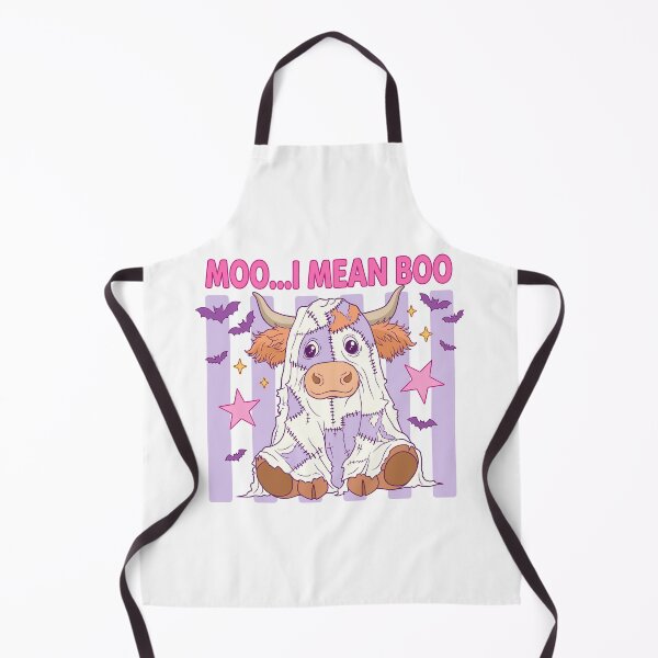 Item preview, Moo I Mean Boo Ghost Highland Cow Halloween designed and sold by KroghDs.