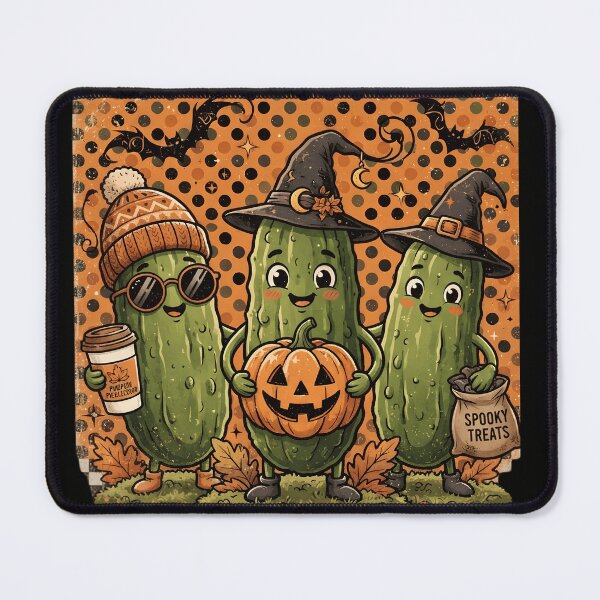 Item preview, Halloween Pickle Witches Cute Retro Art designed and sold by Basma Designs | Retro, Kawaii Shirts & Stickers.