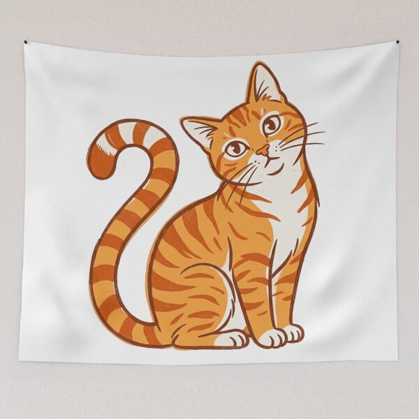 Item preview, Cute Orange Tabby Cat Illustrated Graphic designed and sold by mood-draftsman.