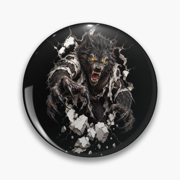 Item preview, Werewolf Breaking Through the Wall – Halloween Horror Monster designed and sold by Kruti Collection.
