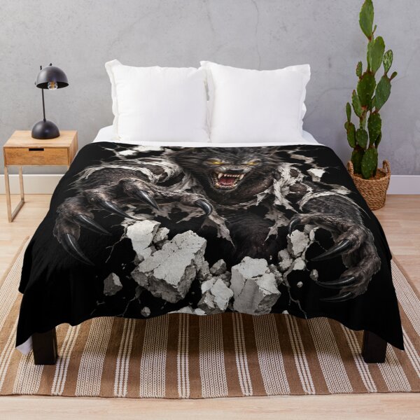 Item preview, Werewolf Breaking Through the Wall – Halloween Horror Monster designed and sold by Kruti Collection.