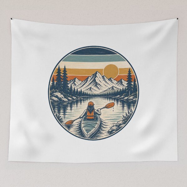 Item preview, Vintage Kayaker designed and sold by CampAndCoast.