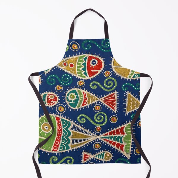 Item preview, Whimsical Fish Parade Folk Art designed and sold by Fani*.