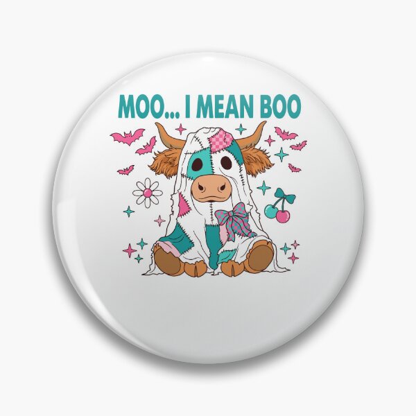 Item preview, Moo I Mean Boo Ghost Highland Cow Halloween designed and sold by KroghDs.