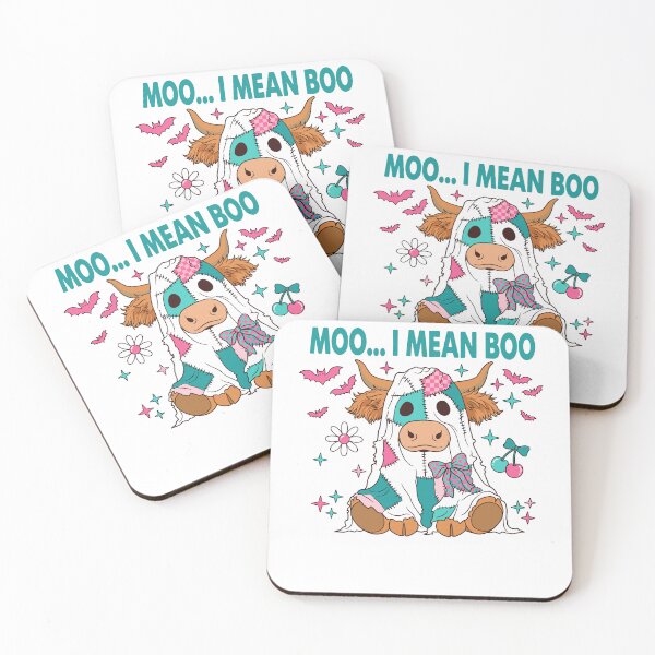 Item preview, Moo I Mean Boo Ghost Highland Cow Halloween designed and sold by KroghDs.
