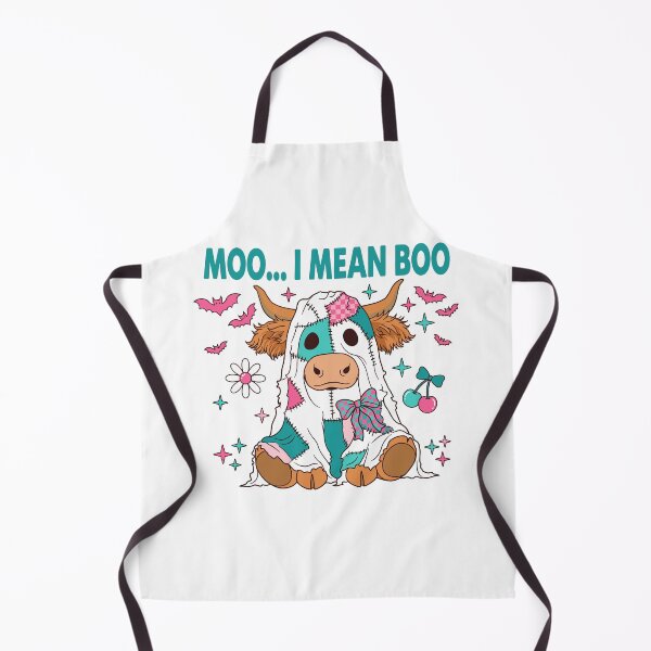 Item preview, Moo I Mean Boo Ghost Highland Cow Halloween designed and sold by KroghDs.