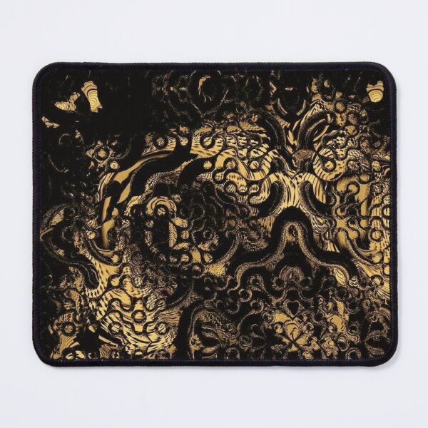Item preview, Black and gold fractal with swirls designed and sold by KingsArtworx 2.