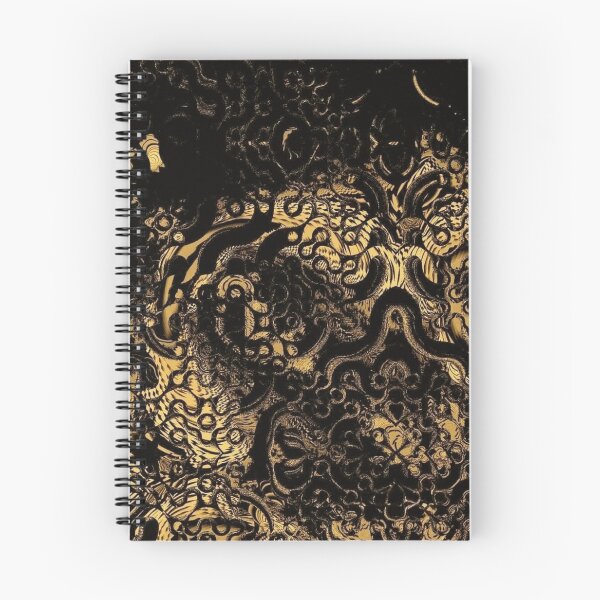 Item preview, Black and gold fractal with swirls designed and sold by KingsArtworx 2.