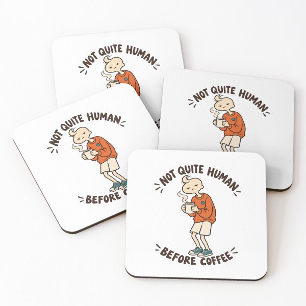 Item preview, Not Quite Human Before Coffee designed and sold by zer0o08.